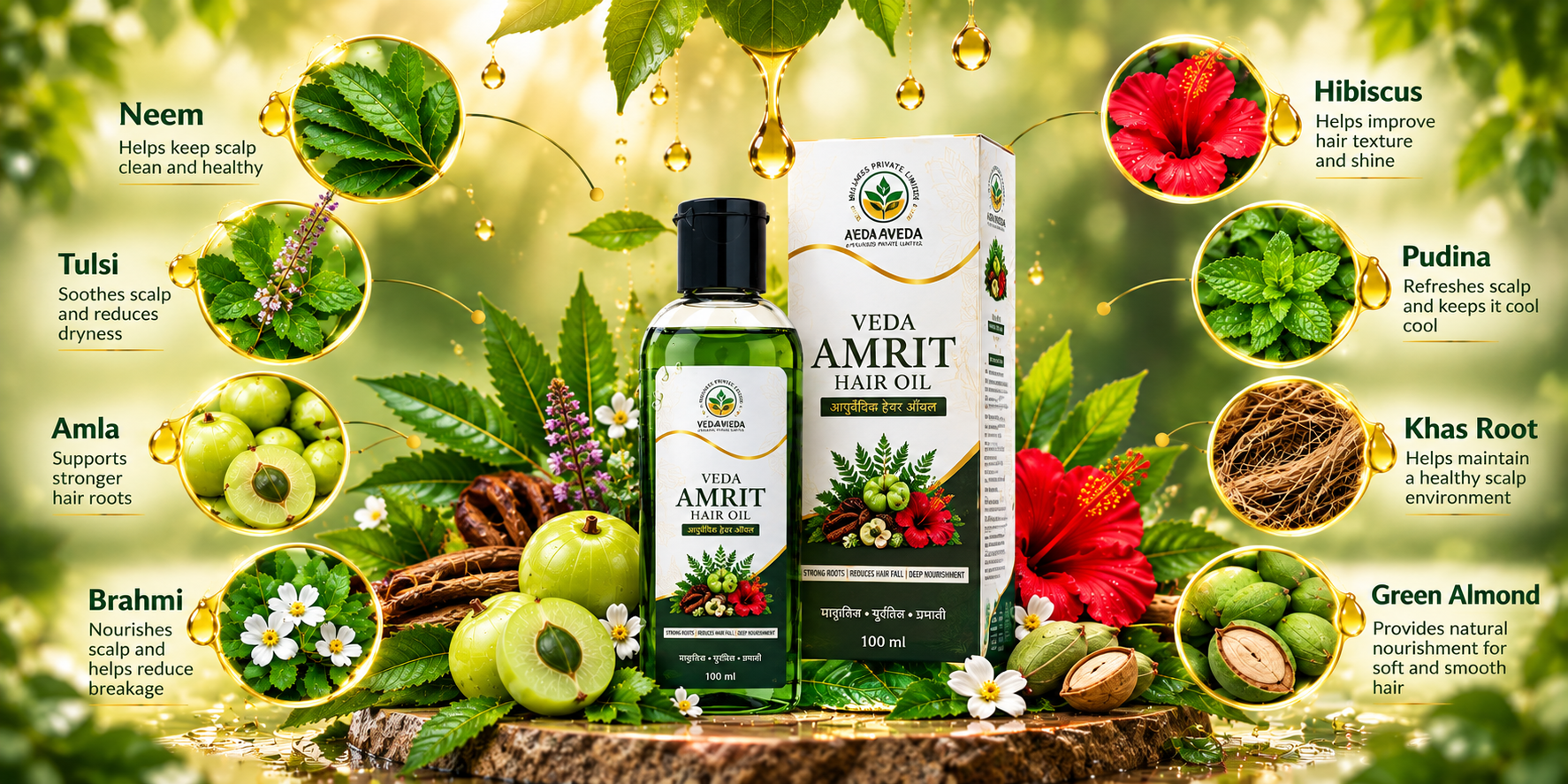 Veda Amrit Hair Oil product information 1