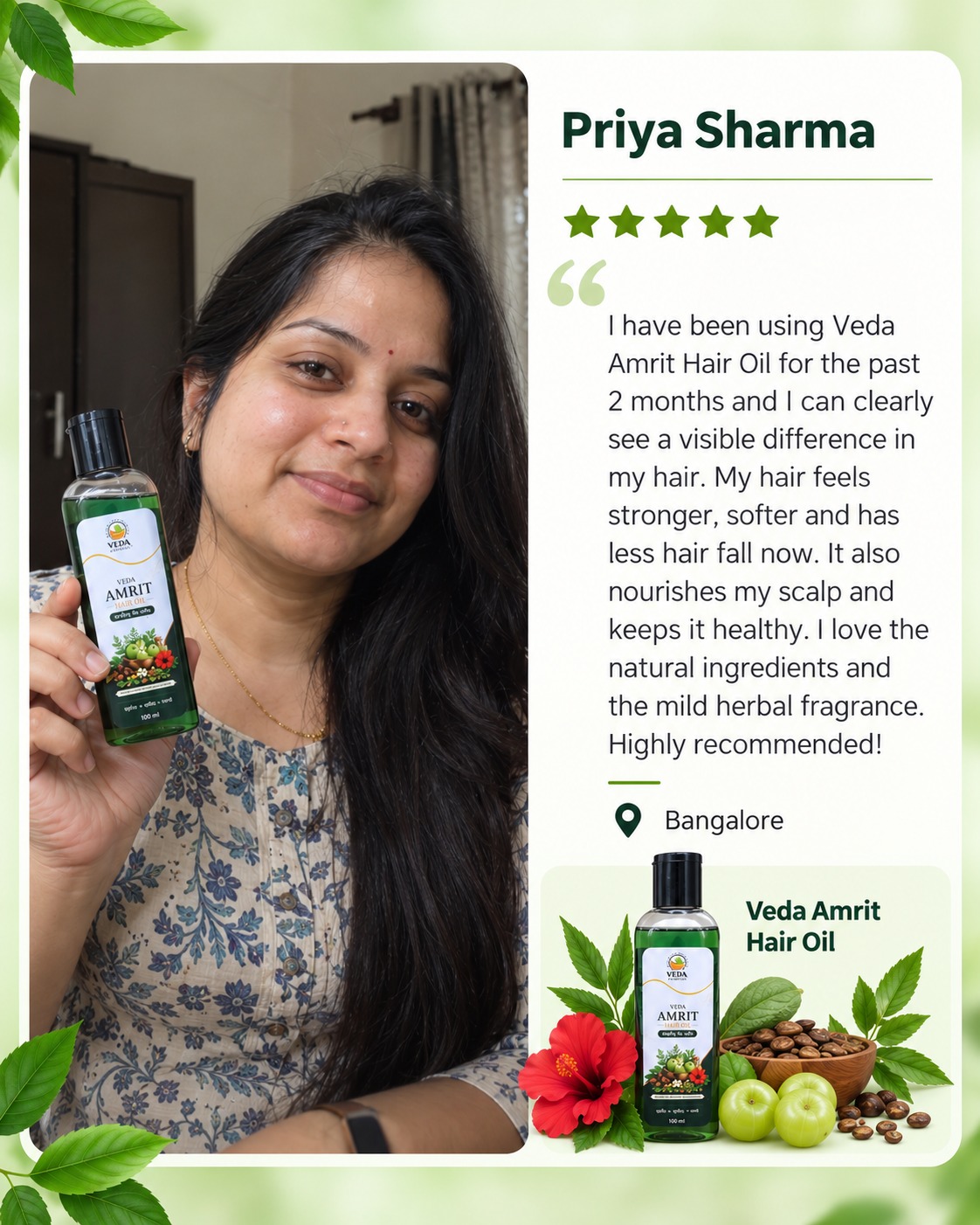 Priya Sharma - Veda Amrit Hair Oil